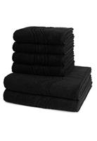 Ross 4 X Handtuch 2 Duschtuch - im Set Cashmere feeling, schwarz, 6er