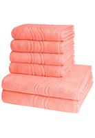 Ross 4 X Handtuch 2 Duschtuch - im Set Cashmere feeling, orange, 6er