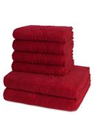 Ross 4 X Handtuch 2 Duschtuch - im Set Cashmere feeling, rot, 6er