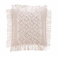 Butlers MACRAMÉ Kissen ZickZack L 45 x B 45cm, Creme