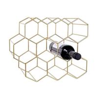 Butlers CUBICLE Weinregal für 9 Flaschen L 36 x H 30cm, Gold