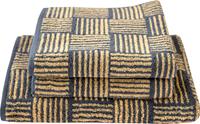 Dyckhoff Handtuch Set Golden Shades Basket, 3 tlg., Walkfrottier, mit graphischem Muster