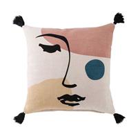 Butlers MOOD INDIGO Kissen Line Art L 50 x B 50cm, Bunt
