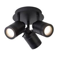 Searchlight Badkamer plafondspot Samson 3-lichts zwart 6603BK