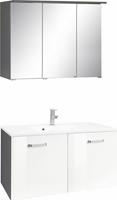 HELD MÖBEL Badkamerserie Ravenna Breedte 90 cm, spiegelkast en wastafelonderkast (2 stuks)