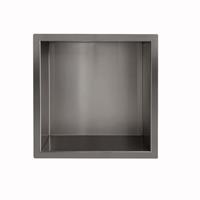 Wiesbaden inbouwnis 30x30x7cm geborsteld gunmetal 33.4266