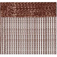BESTLIVINGS Fadenvorhang 2er Pack Gardine Raumteiler, Auswahl: 90x240 braun - schokobraun