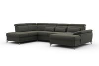 sit&more Zithoek met zitdiepteverstelling en binnenvering, naar keuze met slaapfunctie en bedkist, telkens inclusief 3 lendenkussens