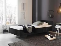 Mobistoxx Bed IXANA 90x200 cm hoogglans grijs met hoofdeinde