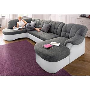 DOMO collection Wohnlandschaft »Flores«, wahlweise mit Bettfunktion, wahlweise mit Federkern (nicht bei Microfaser PRIMABELLE-Struktur möglich), frei im Raum stellbar