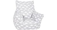 KNORRTOYS.COM Kindersitzsack - Grey white clouds