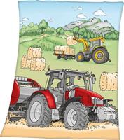 Young Collection Kinderdeken Tractor met leuk tractormotief