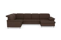 DOMO collection Wohnlandschaft »Franzi«, im XXL-Format, wahlweise mit Bettfunktion, Bettkasten und Kopfteilverstellung, frei im Raum stellbar