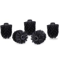 RELAXDAYS WC Bürstenkopf im 5er Set, lose Toilettenbürsten 9,5mm Gewinde, Ersatzbürstenkopf Durchmesser 7 cm, schwarz - 