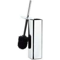 RELAXDAYS WC Bürstenhalter Wand, Toilettenbürstenhalter mit WC Bürste, für Wandmontage, HTB: 38,5x8x8 cm, silber/schwarz - 