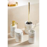 Wenko WC Garnitur Toiletten Klo Bürsten Halter Odos Marmor Struktur Bad Gäste - 