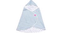 Motherhood Badetuch aus Baumwoll-Musselin PREMIUM 3-lagig 65x130cm, mit Öko-Tex Standard 100 - blau classics