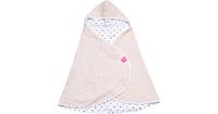 Motherhood Badetuch aus Baumwoll-Musselin PREMIUM 3-lagig 65x130cm, mit Öko-Tex Standard 100 - Quadrate apricot