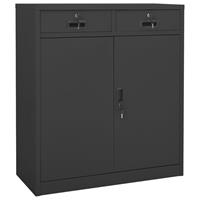 vidaXL Büroschrank Anthrazit 90x40x102 cm Stahl 