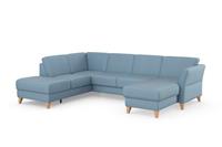 sit&more Zithoek Visby V naar keuze met slaapfunctie en bergruimte, vrij plaatsbaar, met binnenvering, ook te bestellen in de bijzonder eenvoudig met water te reinigen "soft clean" bekleding
