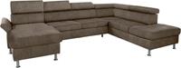 Exxpo - sofa fashion Wohnlandschaft, inkl. Kopf- bzw. Rückenverstellungwahlweise mit Bettfunktion und Bettkasten