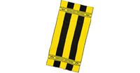 Borussia Dortmund BVB-Duschtuch mit Blockstreifen 70x140cm schwarz/gelb