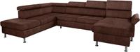 exxpo - sofa fashion Zithoek inclusief verstelbare hoofdsteun en rugleuning naar keuze met slaapfunctie en bedkist