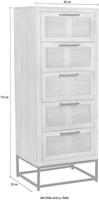 Artistiq Living Artistiq Ladekast Cyntia Mangohout en rotan, 115 x 45cm - Naturel