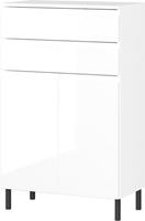 GERMANIA Badkamerserie Scantic spiegel, wastafelonderkast, badkamerkast, inclusief verlichting, greeploze look, mdf-fronten (set, 3 stuks)