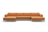 DOMO collection Zithoek Modica XXL, in een moderne look met 2 royale récamiers, vrij plaatsbaar