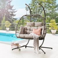 Destiny Hangende stoel Coco Double Relax voor 2 personen, incl. frame met bekleding, belastbaar tot 159 kg