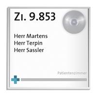 MADRID Silver Line Vario Türschild selbstklebend, Kunststoff, entspiegelt für Format 148 x 144 mm