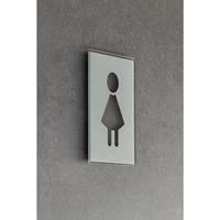 Deurbordje wc-pictogram, h x b = 148 x 105 mm, zelfklevend, dames