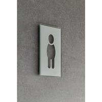 Deurbordje wc-pictogram, h x b = 148 x 105 mm, zelfklevend, heren