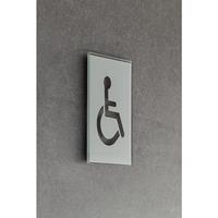 Deurbordje wc-pictogram, h x b = 148 x 105 mm, zelfklevend, gehandicapten