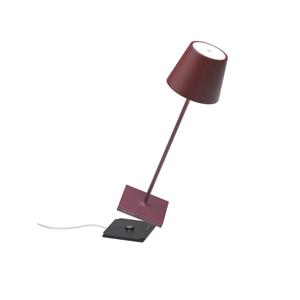 Zafferano Poldina accu-tafellamp IP65 bordeaux