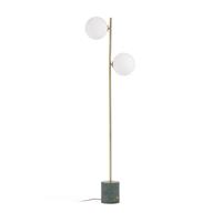 Kave Home Lonela vloerlamp in marmer met groene afwerking