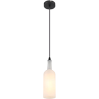 Globo Hanglamp glas in flesoptiek | Wit | E27 | Restaurantverlichting | Bedrijvenverlichting | Woonkamer