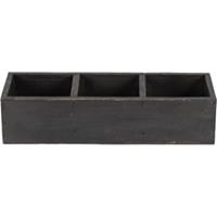 Houten kistje 33*12*7 cm Zwart Hout Rechthoek Opbergkistje Bakjes opbergen Kleine bakjes