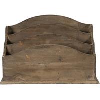 Clayre & Eef Brievenhouder 33*17*22 cm Bruin Hout Postbakje Brievenstandaard Brievenbak