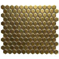 The Mosaic Factory Barcelona mozaïektegel (mat 260x300mm) - Gold Matt Metalic