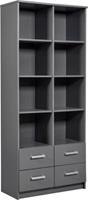 Inter Link "Standregal ""Elenzio"", 4 Schubkästen , 82x40x191cm" graphit