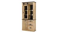 Vitrine ¦ holzfarben ¦ Maße (cm): B: 92 H: 200 T: 37  - Möbel Kraft