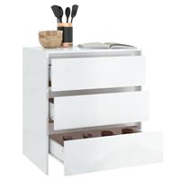 VidaXL Dressoir 70x41x75 cm spaanplaat hoogglans wit