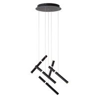 Brilliant LED hanglamp Lagano, rond, 5-lamps