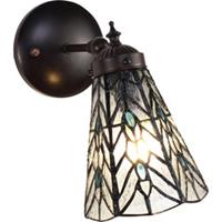 LumiLamp Wandlamp Tiffany 17*12*23 cm E14/max 1*40W Transparant Glas, Metaal Muurlamp Sfeerlamp Tiffany Lamp