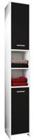 VCM Hochschrank Badschrank Badezimmerschrank Holz Badmöbel Zalo L weiß-kombi