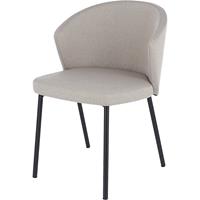 Multifunctionele stoel MILA, frame van staalbuis zwart, beige