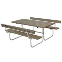 Trendyard Picknicktafel Retro Grijs Bruin 2 Rugleuningen