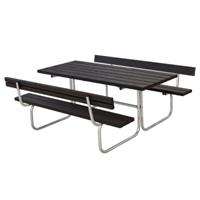 Trendyard Picknicktafel Retro Zwart 2 Rugleuningen